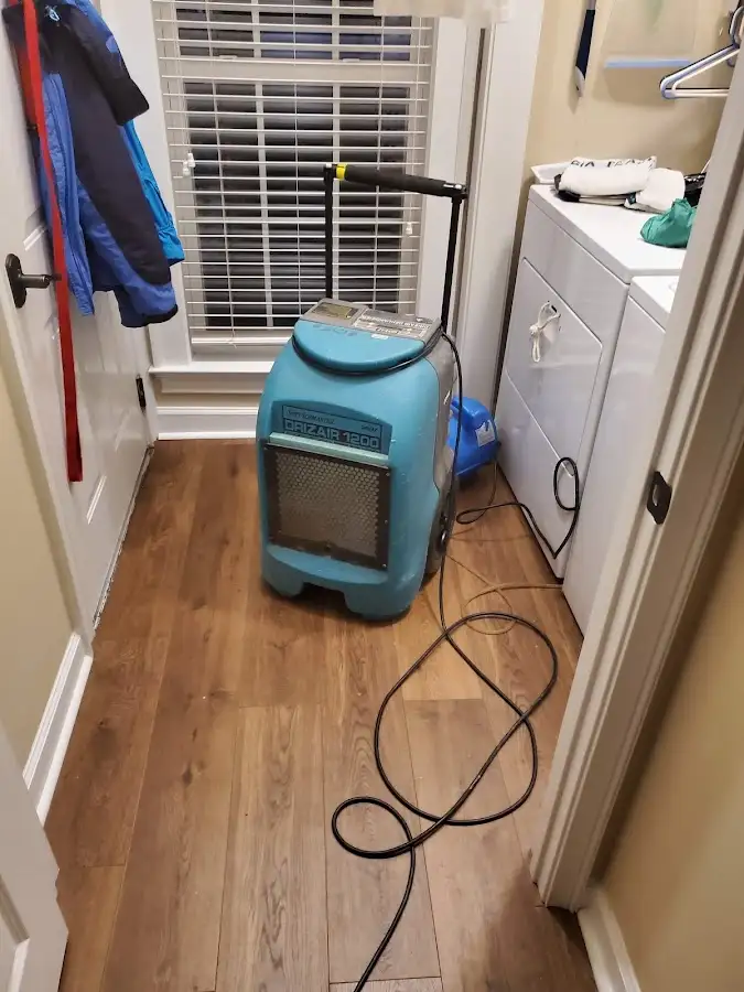 Commercial dehumidifier deployed for Flood Damage Cleanup in Detroit