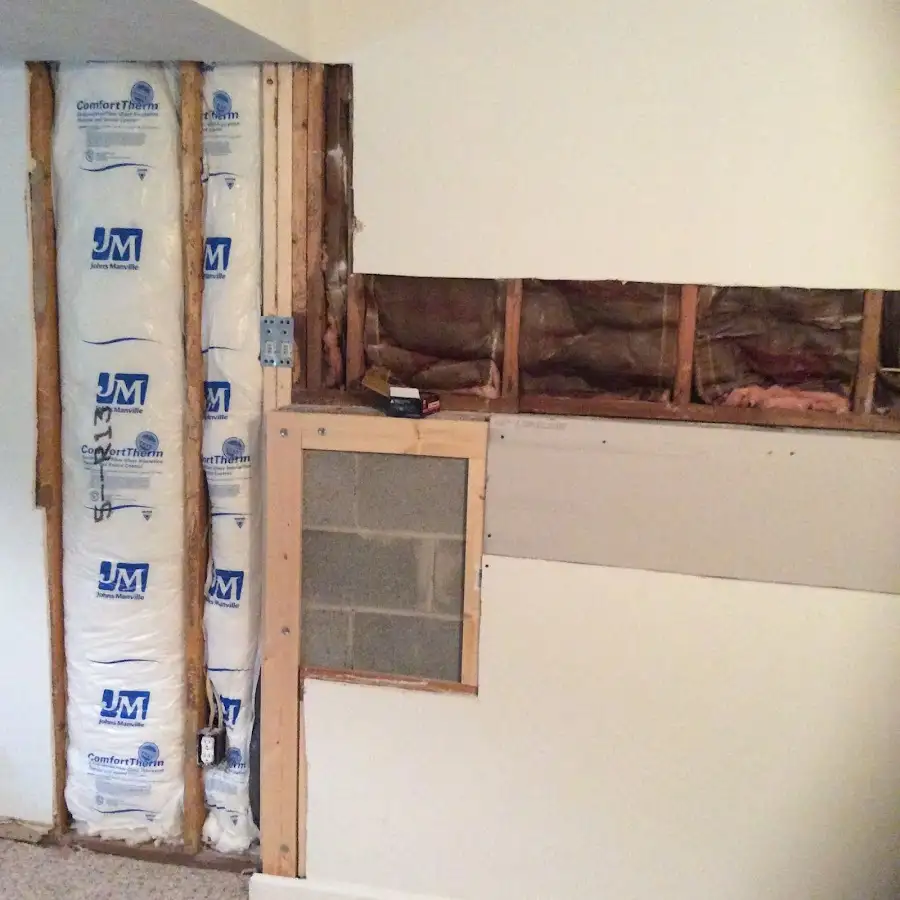 Wall insulation replacement during Odor Removal & Deodorization in Detroit